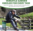 Garden Kneeler Seat Bench, Garden Kneeling Bench with Sunshade Umbrella, Ergonomic Handles, Folding Table, and Potting Mat, 10.2" Foam Knee Seat, Loading Capacity 330 Lbs by GreenHaven Gardens