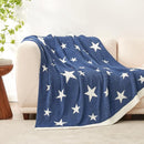 Snuggle Sac American Star Patriotic Throw Blanket Blue, July 4th Blanket Ultra Soft Cozy Throw Blanket for Couch,Sofa, Bed, Living Room, Blue,50x60 inches by TinyTreasures Baby Boutique