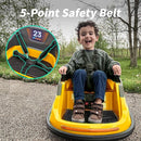 Baby Bumper Car, 6V Electric Kids Bumper Car for Toddlers with Remote Control, Bluetooth - Yellow by TinyTreasures Baby Boutique