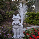 Frog Statue Solar Garden Decor,Resin Frog Statues and Colour Changing Optical Fiber Solar Lights,Outdoor Decoration for Balcony, Garden, Patio, Yard, Lawn,Gifts for Mom Grandma by GreenHaven Gardens