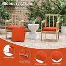 Patio Chair Cushions 17 X 16 X 3 Inch Waterproof Outdoor Seat Cushions for Patio Furniture, Outdoor Sofa Couch Pads with Ties & Handle, Set of 2, Orange by GreenHaven Gardens