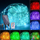 33FT Solar Rope Lights Outdoor Waterproof, 18 Colors Changing Fairy String Light USB & Solar Powered with Remote, 100 LEDs Multicolor Trampoline Light Rope Lighting for Outside Christmas Party by TinyTreasures Baby Boutique