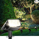 Solar Spot Lights Outdoor 63 LED 3 Lighting,Waterproof IP65 Modes Spotlights for Outside House Yard Garden Landscape Lights 2 Pack (Natural Light) by GreenHaven Gardens