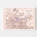 Vintage Map of the Battle of Lutzen, 1813