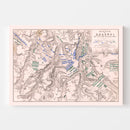 Vintage Map of the Battle of Krasnoi, 1812