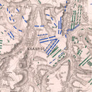 Vintage Map of the Battle of Krasnoi, 1812