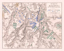 Vintage Map of the Battle of Krasnoi, 1812
