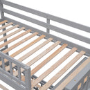 Bunk Bed With 6 Drawers And Flexible Shelves, Bottom Bed With Wheels by HouseOfZazla