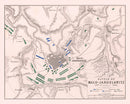 Vintage Map of the Battle of Malo-Jaroslawitz, 1812