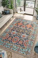 Keen Home Design 8x10 Rug - Machine Washable Area Rug with Non-Slip Backing, Ideal for Living Room, Dining Room, Bedroom - Vintage, Easy Clean, Durable, Low Pile Rug - (8' x 10') by CozyNest Decor