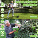 21V Electric Weed Wacker Eater Battery Powered, Cordless Weed Trimmer with 2 Battery Operated & Wheels, 3 in 1 Lightweight Grass Trimmer/Edger/Brush Cutter for Garden Yard Lawn by GreenHaven Gardens