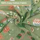 Boho Ultra Soft Throw Blanket 60''x80',100% Cotton Blankets for Couch Bed,Squirrel Farmhouse Home Decor Bed Blankets, All Season Rustic Reversible Bohemian Lightweight Throw for Bed -Light Green by CozyNest Decor