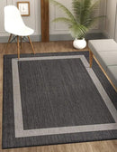 CAMILSON Outdoor Rug 9x12, Large Modern Outside Rugs for Patios Porches Waterproof Durable Washable Non-Shedding, Easy-to-Clean Indoor Outdoor Area Carpet (9 x 12, Bordered - Dark Gray/Light Gray) by GreenHaven Gardens