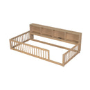 Floor Bed With Storage Cabinets And USB Ports
