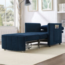 Upholstered Convertible Sleeper Sofa With 5 Position Backrest, Side Pockets, Storage by HouseOfZazla