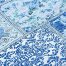 NEWLAKE Quilted Cotton Bed Pillowcases, Blue Classic Bohemian Pattern, 2 Pieces, 20x27 Inch by CozyNest Decor