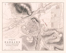 Vintage Map of the Siege of Badajos, 1812