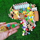 100 Pcs Miniature Fairy Garden Accessories Mini Landscape, Resin Micro Buildings Structures Tiny Animals Figurines by GreenHaven Gardens