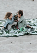 Little Unicorn 5'x10' XL Outdoor Family Picnic & Beach Blanket | Durable & Water-Resistant Fabric | Compact Fold & Easily Wipes Clean | Zipper Pocket (Tropical Leaf) by TinyTreasures Baby Boutique
