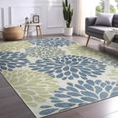 Beverly Rug Outdoor Rug 10x14 Modern Exotic Tropical Leaf Area Rugs for Indoor and Outdoor Patio Deck Porch Garden Water Resistant Washable Outside Carpet (10 x 14 Olive) by CozyNest Decor