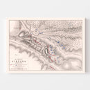 Vintage Map of the Battle of Albuera, 1811