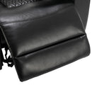 270 Degree Swivel PU Leather Power Recliner Individual Seat Home Theater Recliner with Comforable Backrest, Tray Table, Phone Holder, Cup Holder, USB Port, Hidden Arm Storage for Living Room, Black