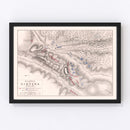 Vintage Map of the Battle of Albuera, 1811