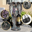 Solar Angel Outdoor Garden Decor Statues – 13.2 inches Solar Outdoor Sculptures for Outside Yard Art Patio Balcony Front Lawn Ornaments Gifts for Mom Grandma Women（Bronze） by CozyNest Decor
