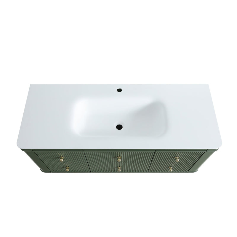 48" Wall Mounted & Floating Single Bathroom Vanity, photo 6 of 10