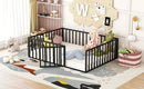 Metal Floor Bed Frame With Fence And Door by HouseOfZazla