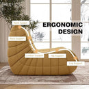 Bean Bag Chair, Loveseat Fireside Chair Bean Bag Sofa Large Bean Bag Chair for Adults, 2 Seater Bean Bag Chairs for Teens with High Density Comfortable Foam, Bean Bag for Living Room, Bedroom (Yellow) by CozyNest Decor