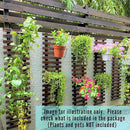 ShopLaLa Wall Planter - Hanging Wooden Wall Planter for Indoor Outdoor Plants, Vertical Garden, Plant Wall Mount Planter, Air Plant Succulent Holder for Flower Pot Display Hanger Frame 47.2" (120cm) by GreenHaven Gardens