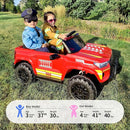 24V 10Ah Electric Police Car Ride on Toy for Big Kids, 4WD 2 Seater Kids Ride on Car SUV w/Remote Control, 4x200W Motors - Red by TinyTreasures Baby Boutique