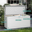 YITAHOME 260 Gallon Extra Large Deck Box, Double-Wall Resin Outdoor Storage Box with Flexible Divider for Patio Cushions Pool Supplies Garden Tools, 1000lbs Load Capacity, Lockable&Waterproof (White) by CozyNest Decor