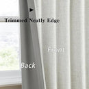 RAIN CITY Linen Blend Blackout Curtains 108 Inch Long 2 Panels Set,Back Tab Track System Curtains for Living Room Floor to Ceiling Length 9 FT Extra Long Light Blocking Pleated Window Drapes,Natural by CozyNest Decor