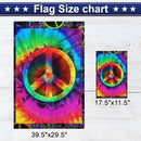 FLAGWIX Hippie Peace Flag, Boho Hippie Decoration Flags - House Flag 30x40, Decorations For Home, Outside - Peace Sign, Boho, Hippie Decor, Double Sided, Heavy Duty Canvas Flag Indoor Outdoor by GreenHaven Gardens