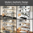 3 Tier Extra Large Stainless Steel Expandable Over The Sink Dish Drainer Drying Rack, Rust Proof Metal, Space Saving, Modern Silver Big Capacity Extendable Plate Strainers Above Kitchen Counter by CozyNest Decor