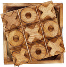Glintoper Tic Tac Toe & Tumble Tower Blocks Tables Game Set, Classic Wood Stacking Game & XOXO Board Games for Kids Family, Living Room Rustic Coffee Table Decor, Travel Strategy Board Games by TinyTreasures Baby Boutique