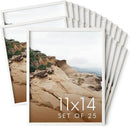 Haus and Hues 11x14 White Oak Wood Picture Frames Set of 25 - Premium Bulk Picture Frames 11x14 Bundle - Elegant Gallery Wall Frame Set for Posters, Art Display - Ideal for Wall Decor in Home & Office by CozyNest Decor