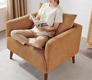 Oversized Accent Chair Modern Boucle Armchair for Living Room Sets of 2 - 37" Wide & Cozy Reading Accent Chair with Solid Wood Legs, Curry Upholstered Lounge Chair for Bedroom & Office (Easy Assembly) by CozyNest Decor