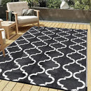Outdoor Plastic Straw Rug, Waterproof Mat, Washable Large Floor Mat and Rug for Outdoors, RV, Beach, Patio, Camping, Backyard, Deck, Picnic, Indoor Outside (5x8ft,Lantern/Black&White) by GreenHaven Gardens