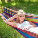 SUNCREAT Outdoor Double Hammock, Portable Tree Colorful Hammock, Colorful Stripes by GreenHaven Gardens