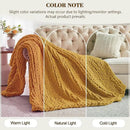 Carriediosa Chunky Knit Throw Blanket 60" X 80" Twin, 100% Hand Made Large Chenille Loop Yarn Soft Fluffy Throws for Couch Sofa Bed, Big Crochet Cozy Heavy Thick Cable Woven Blanket, Yellow by CozyNest Decor