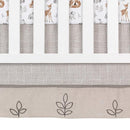 Lambs & Ivy Painted Forest 4-Piece Crib Bedding Set - Gray, Beige, White by TinyTreasures Baby Boutique