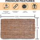 Jute Doormat 30x17 Inch, Jute Entryway Rug, Braided Doormat, Natural Woven Welcome Mat by CozyNest Decor