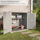 HOMSPARK 37 Cu.Ft Outdoor Storage Shed Weather Resistant, Resin Storage Sheds & Outdoor Storage Box for Backyard Garden Patio Lawn, Multi functional | Double-wall Shed with Lockable Doors,(Light Gray) by GreenHaven Gardens