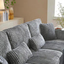 HYJT-H&K Modular Sectional Sofa Cloud Sectional Couch, 107" Comfy Fluffy L Shaped Dark Grey Couches for Living Room, Deep Seat Memory Foam Plush Corduroy Boneless Couch Sectionals Left Facing Chaise by CozyNest Decor