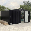 8x10 FT Metal Storage Sheds Outdoor with Floor, Metal Yard Sheds Garden Shed Kit, MetalTool Shed with Lockable Door, Metals UtilitySheds Buildings with Air Vent for Backyard Garden Patio Lawn by GreenHaven Gardens