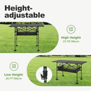 LET'S CAMP Folding Camping Table, Portable Aluminum Roll-up Picnic Backpacking Table with Adjustable Height, Large Storage and Carrying Bag for Picnic, Camping, BBQ, Party, Backyard, Beach by GreenHaven Gardens
