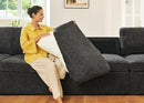 HONBAY Modular Sectional Couch with Storage Seats, L Shaped Sectional Sofa with Storage, Chenille Sectional Couches for Living Room, Grey by CozyNest Decor